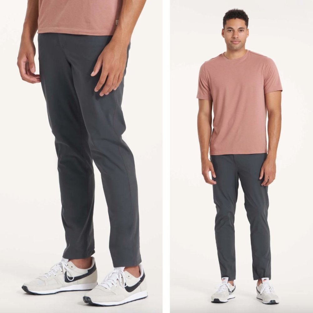 Vuori Meta Pant Charcoal Grey Moisture Wicking UPF Athletic Hiking Athleisure